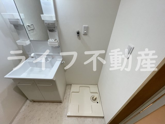 ソレイユ永和の洗面所|忙しい朝には欠かせない洗面所です