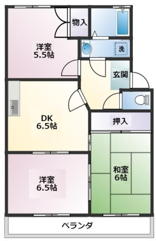 【間取り】 | パルティーレB