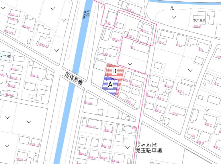 北諸県郡三股町大字樺山の売地の土地図