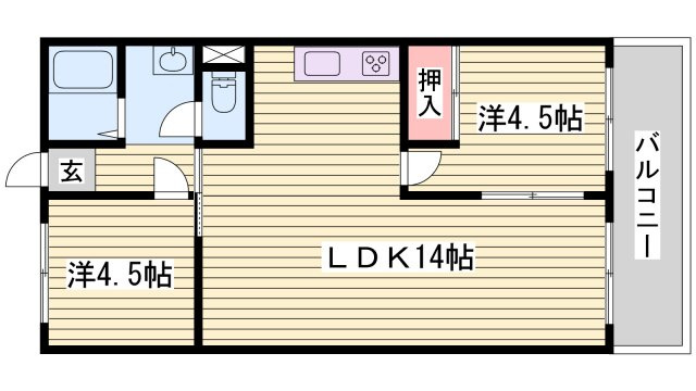 カルム魚住の間取り