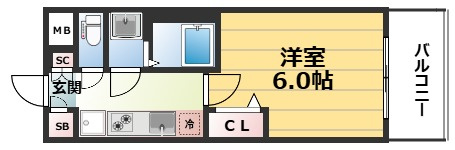 【間取り】 | プレサンス野江内代ペルティエ