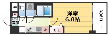 【間取り】 | プレサンス野江内代ペルティエ
