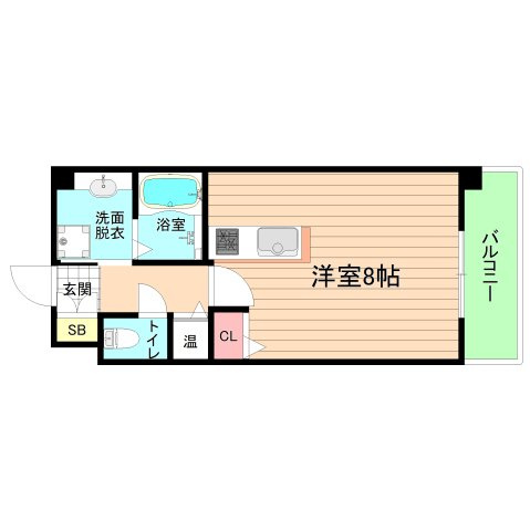 大阪市鶴見区鶴見４丁目の賃貸マンションの間取り