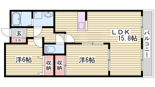 サンヒルズ岡田の間取り