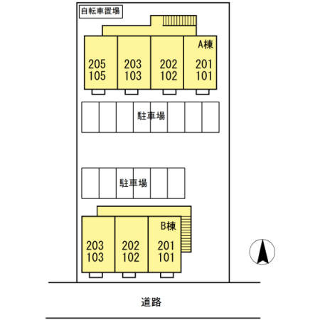 メゾン　ラ・ヴェリテBの区画図