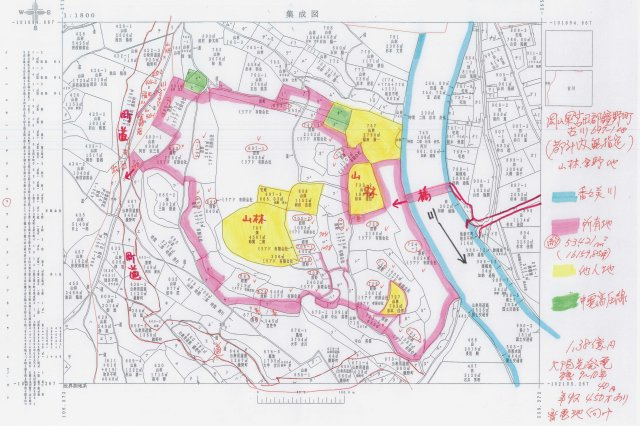 鏡野町古川　業務用地（太陽光発電）13325坪の地図