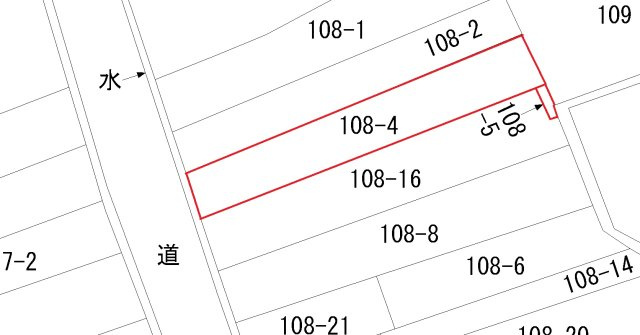 下竪小路　売土地の土地図