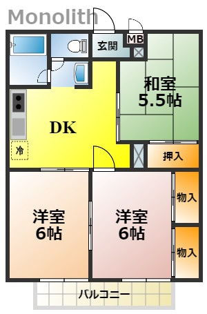 モアクレスト綾園の間取り