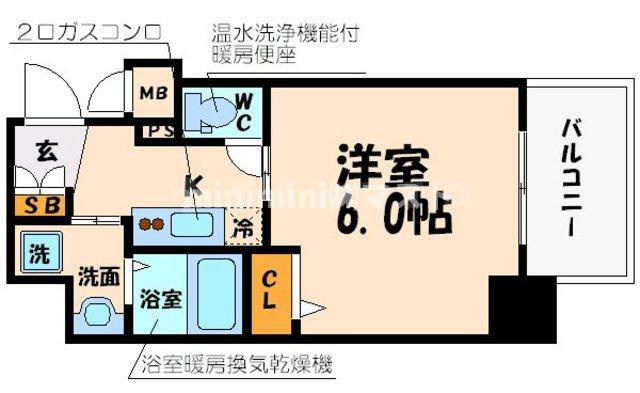 大阪市西区立売堀３丁目の賃貸マンションの間取り