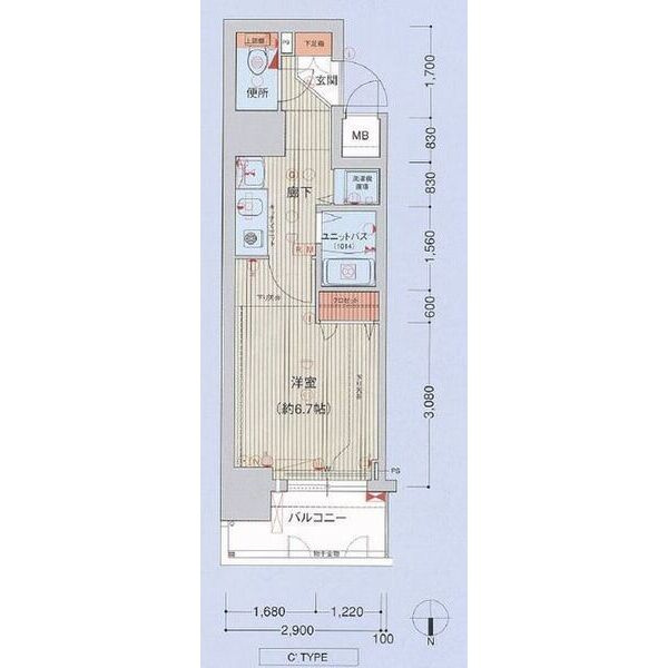 ライジングコート名古屋駅南の間取り
