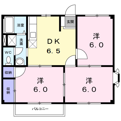 リバティー田寺の間取り