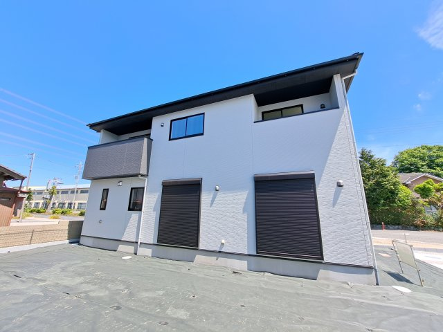 新築　太田市世良田町6期　1号棟の外観|現地写真　完成しました！ご内覧等、お気軽にお問合せください♪　