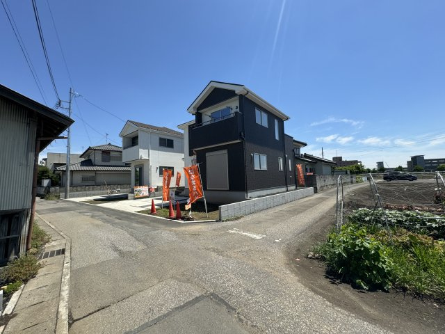 新築　太田市鳥山下町2期　1号棟の前面道路含む現地写真|現地写真　北側接道幅員約4ｍ