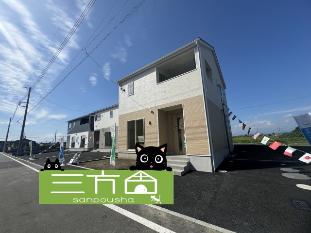 新築　太田市大島町第2　クレイドルガーデン　3号棟の外観|現地写真　完成しました！物件のご内覧等、お気軽にお問合せください♪
