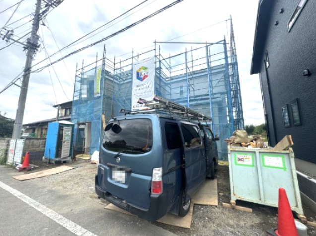 新築　佐波郡玉村町上之手3期　GRAFARE　1号棟の外観|現地写真　2024年10月完成予定！類似物件のご内覧等、お気軽にお問合せください♪　							
