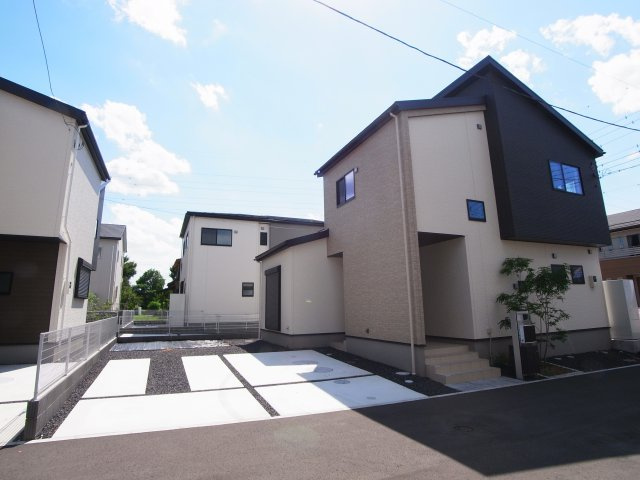 伊勢崎市宮子町　8号棟の外観|現地写真　完成しました！ご内覧はお気軽にお電話くださいませ♪