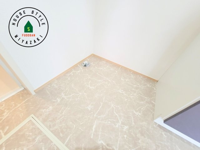 宮崎市第3恒久宮ノ後モデル（１号棟）のランドリースペース|ランドリースペースとなります。広々して有効的にご使用できます。 