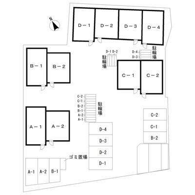 【区画図】 | ヴェルブルー東中山D棟