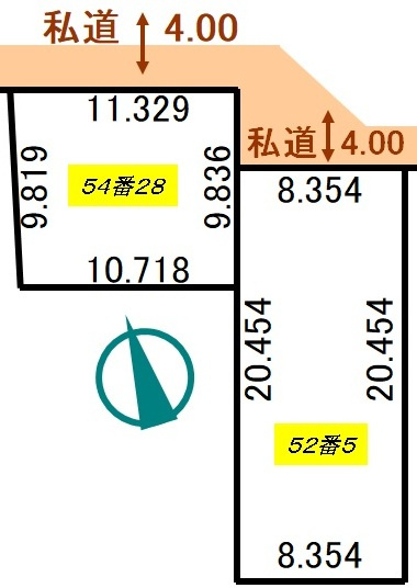 【土地図】 | 春採6丁目52-5，54-28売地