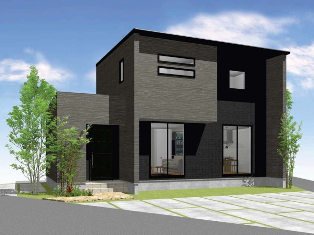 津市栗真町屋町 売土地の外観パース