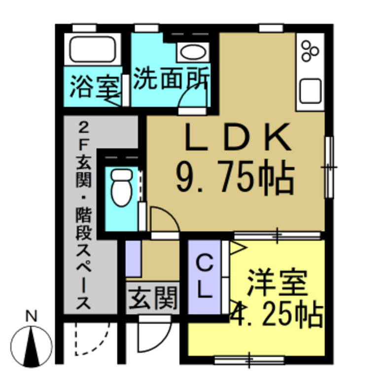 リーブルファイン新田町　2号棟の間取り