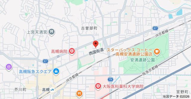 ベルファ古曽部の地図
