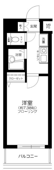 【間取り】 | ヴェルト日本橋Ⅲ