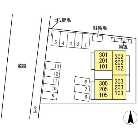 ロイヤルステージ観音寺新町の区画図