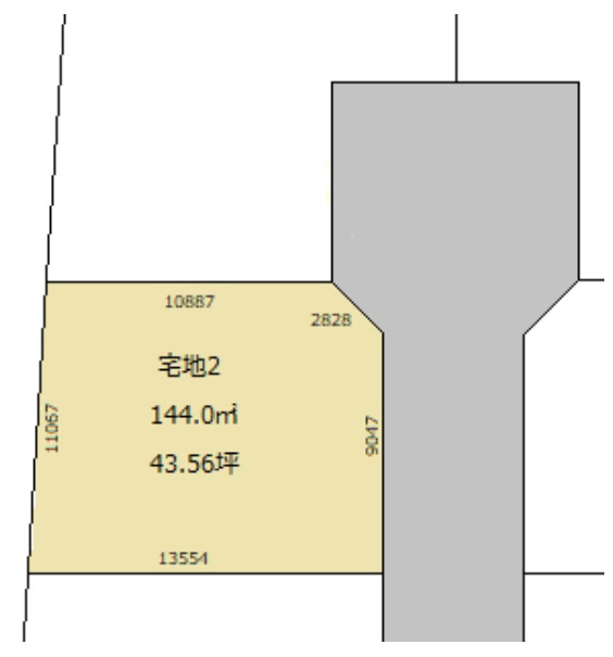 朝倉丙Ⅲ　2号地　建築条件付き　売土地（全10区画）の土地図|２号地