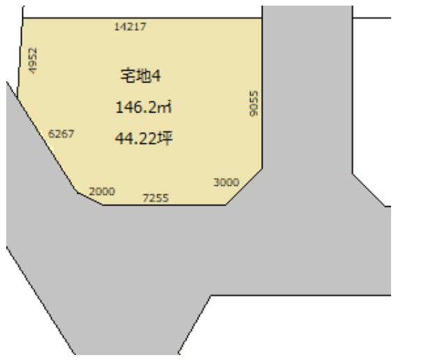 朝倉丙Ⅲ　4号地　建築条件付き　売土地（全10区画）の土地図|4号地