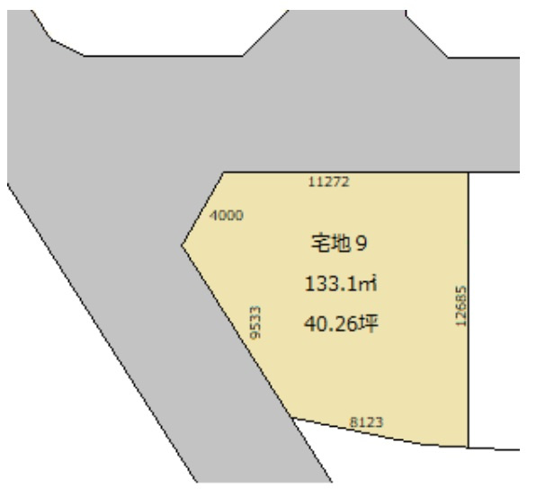 朝倉丙Ⅲ　9号地　建築条件付き　売土地（全10区画）の土地図|9号地