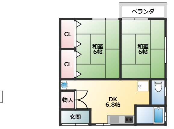 峯アパートの間取り