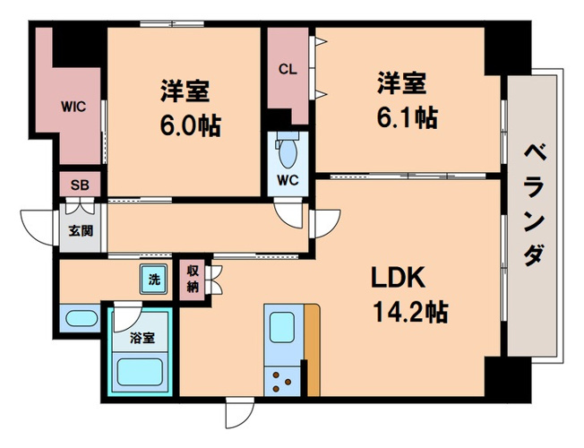 【間取り】 | レジデンス・スエヒロ　上本町