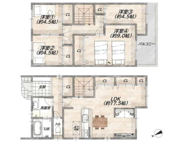 【間取り】 | 山科区小山姫子町　中古戸建