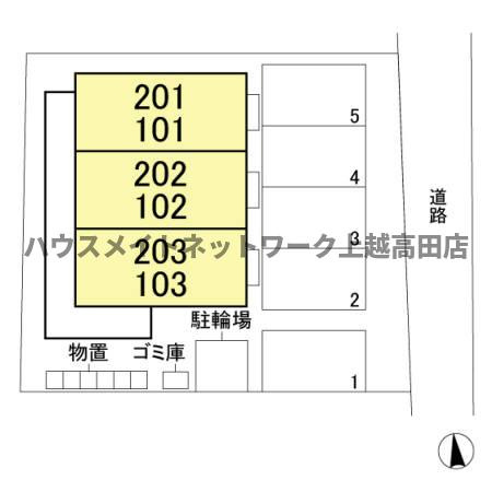 アステール寺町の区画図|配置図