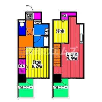 【間取り】 | ＭＯＤＥＲＮ ＰＡＬＡＺＺＯ博多駅南ＡＸＩＡ | ＭＯＤＥＲＮ ＰＡＬＡＺＺＯ博多駅南ＡＸＩＡの間取り