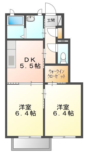 グレースメゾン湊　Ｆの間取り