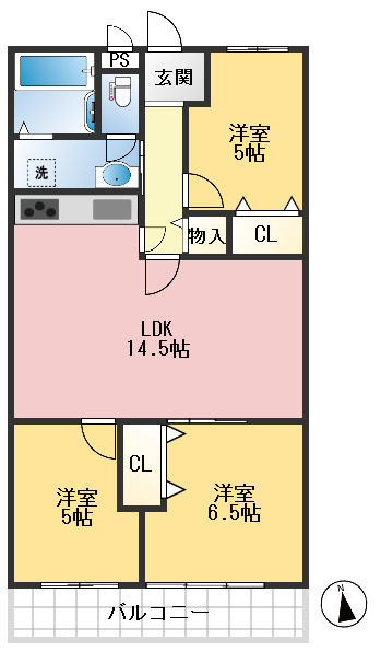 豊中緑丘パークマンションの間取り