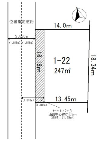 益浦2丁目22　売土地の土地図