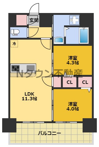 【間取り】 | プレサンス名古屋菊井セルカ | 間取りです。