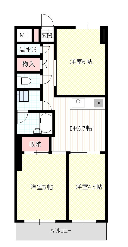 南常盤台サンライズの間取り