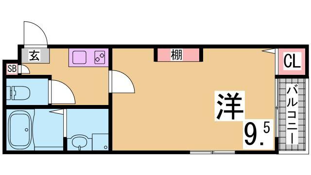 神戸市須磨区妙法寺字道正川のアパートの間取り