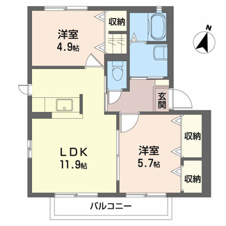 【間取り】 | パンプキンハウス | 2LDK
