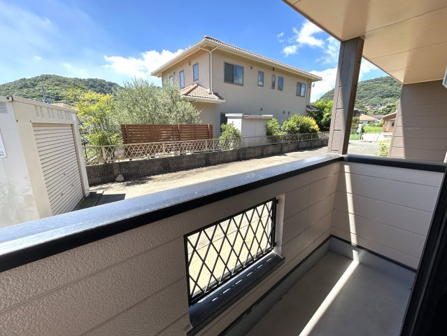 稲美アパートのバルコニー