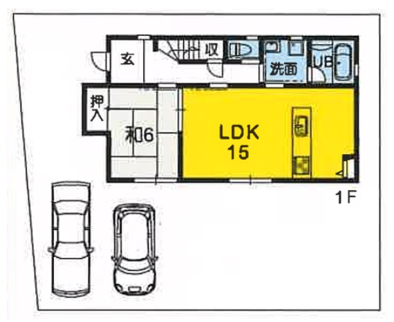 新屋敷　建築条件付き　売土地の区画図