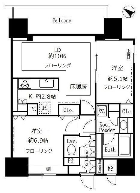 サンクレール荒川ブランガーデンの間取り