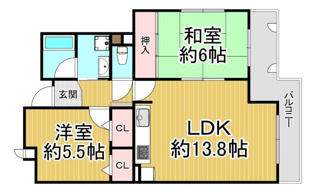 グランドムール宝塚売布南の間取り