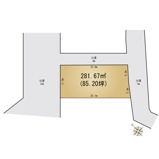 守谷市ひがし野三丁目 売地　敷地面積　281㎡（85坪）の画像