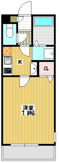 【間取り】 | ベルメゾン | 角部屋2面採光のお部屋です