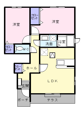 カモミールⅢ　Ａの間取り